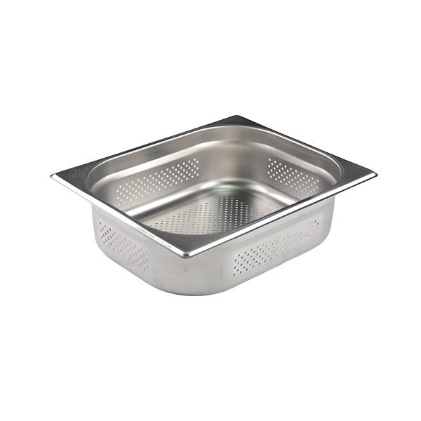 Гастроемкость 1/2 h=100 мм. 6 л. нерж. перфорир. d=4 мм. MGsteel /1/12/ фото 1