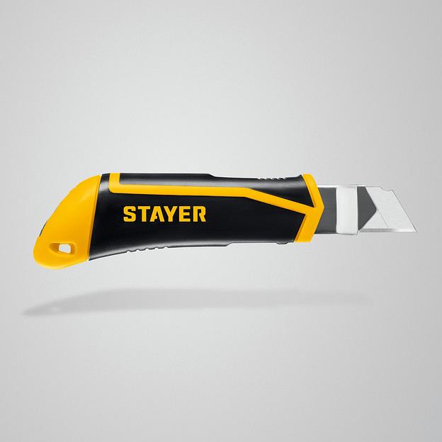 STAYER HERCULES-25, 25 мм, нож с винтовым фиксатором (09147) фото 3