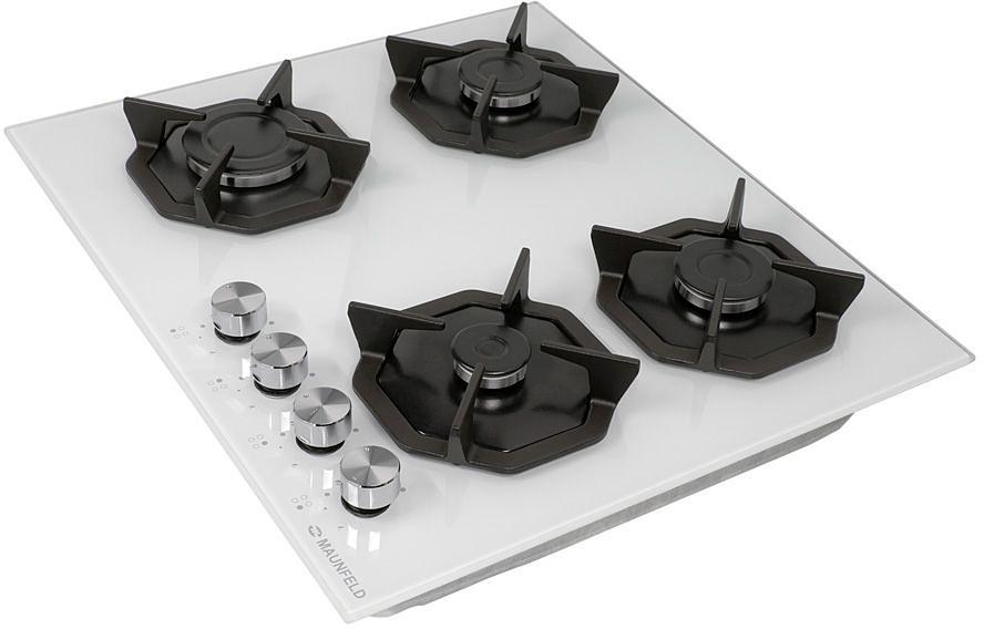 Газовая варочная поверхность Maunfeld EGHG.64.2CW/G белый фото 4