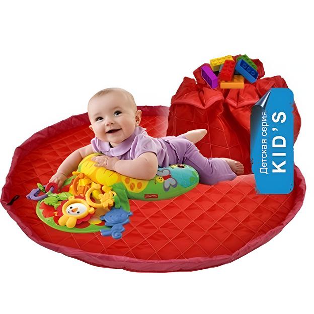 Утеплённый игровой коврик для хранения лего жёлтый ОПТ фото 1