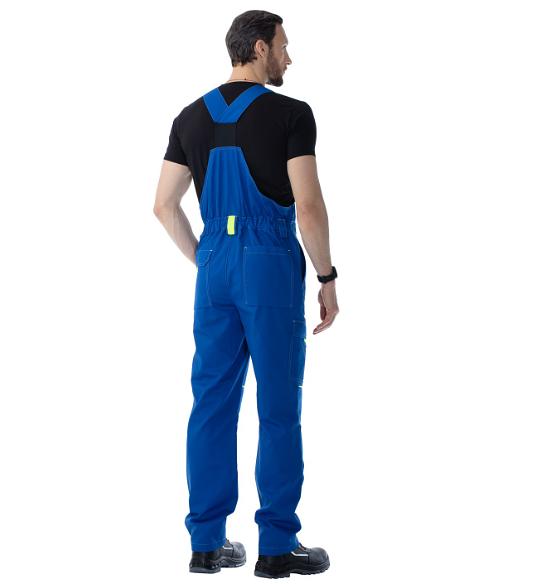 Полукомбинезон мужской «Подряд» (василек с отделкой лайм) ОПТ фото 3