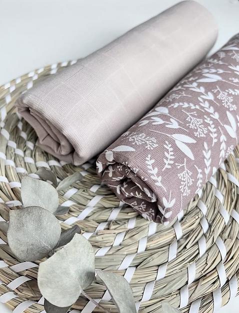 Пеленки для новорожденных муслиновые, бежевый фото 1