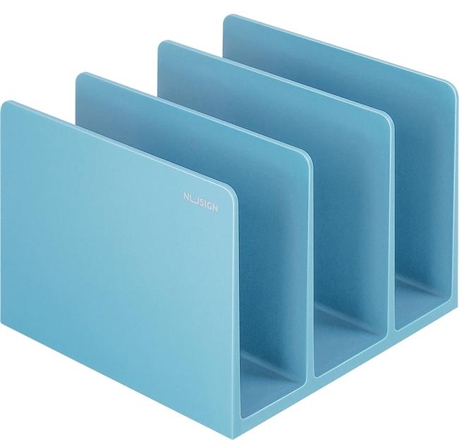 Подставка-ограничитель для книг Deli NS006BLUE Nusign 162x162x122мм синий фото 1