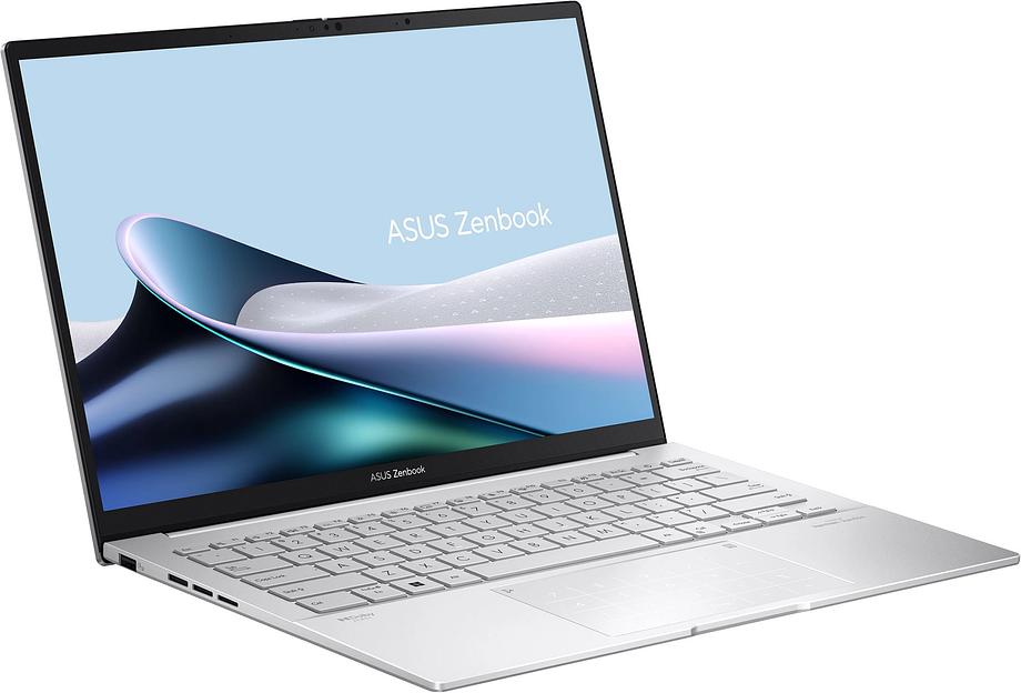 Ноутбук Asus Zenbook 14 OLED UX3405MA-QD1017 Core Ultra 9 185H 32Gb SSD512Gb Intel Arc 14" OLED FHD+ (1920x1200) noOS silver WiFi BT Cam Bag (90NB11R2-M01UC0) фото 3