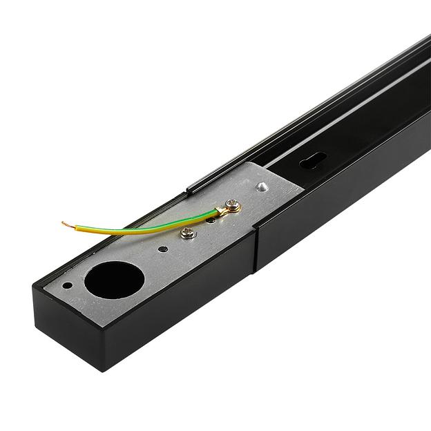 Шинопровод чёрный 2м PTR 2M-BL с токоподводом и заглушкой Jazzway JazzWay 5010710 фото 4