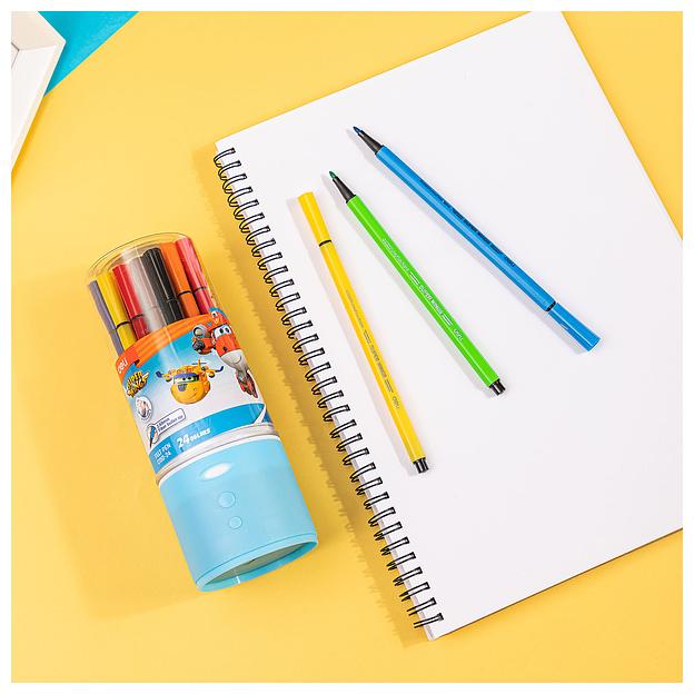 Фломастеры Deli EC150-24 Super Wings 24цв. пластиковая туба фото 7