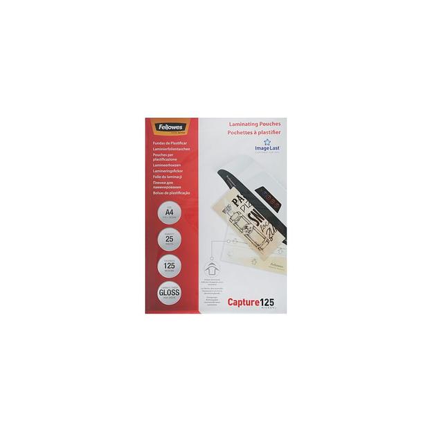 Пленка для ламинирования Fellowes CRC-53963, 125мкм, 216х303 мм, 25шт., глянцевая, A4 фото 1