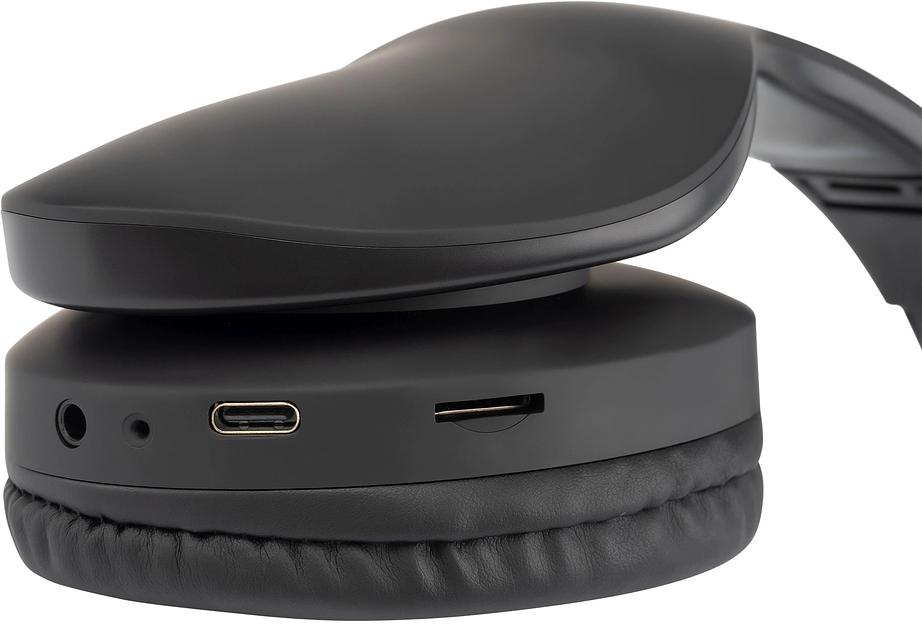 Гарнитура накладные Hyundai H-HP104 черный беспроводные bluetooth оголовье фото 8