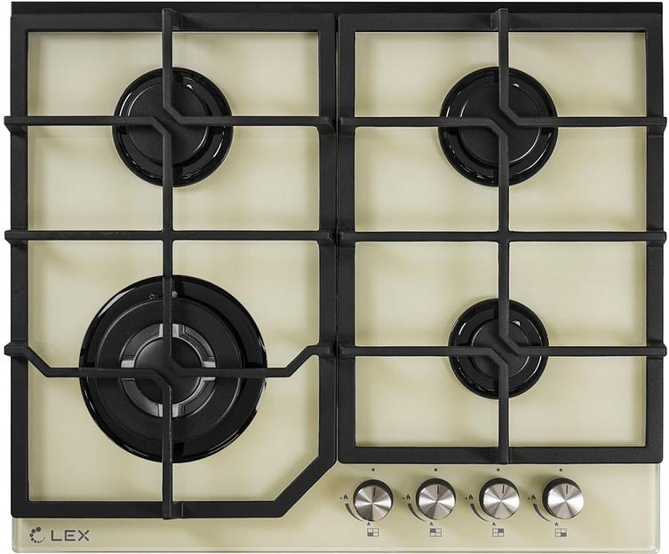 Газовая варочная поверхность Lex GVG 640-1 IV слоновая кость фото 1