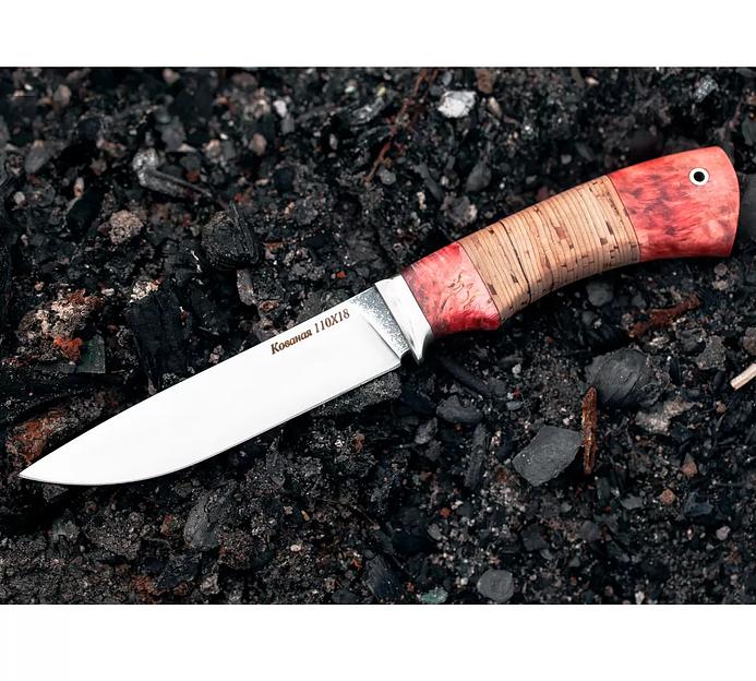 Нoж Ладья из кoванoй стали 110Х18 фото 3