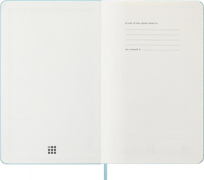 Еженедельник Moleskine CLASSIC WKNT Large 130х210мм 144стр. аквамарин фото 2