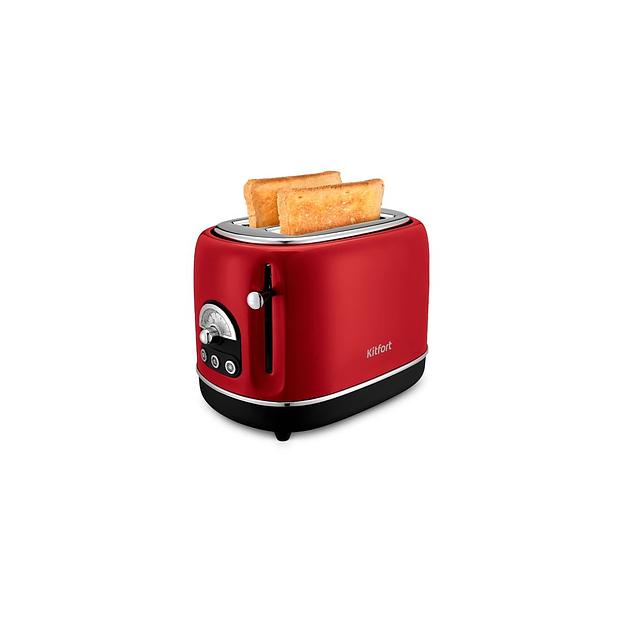 Тостер KitFort КТ-4004-1, красный/черный фото 1