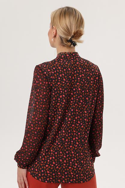 Блузка женская  4015-24/01/Черный, красный  фото 5