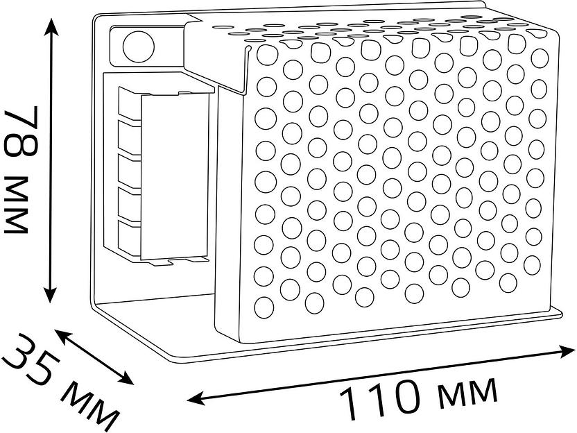 Блок питания Gauss 202002050 встраив. для лен.светод. черный фото 2