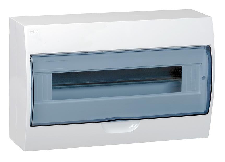 Щит распределительный IEK MKP12-N-18-40-10 ЩРН-П-18 для установки модульных устройств навесной 362мм 97мм 220мм 660B 18мод. пластик IP41 белый (упак.:1шт) фото 1