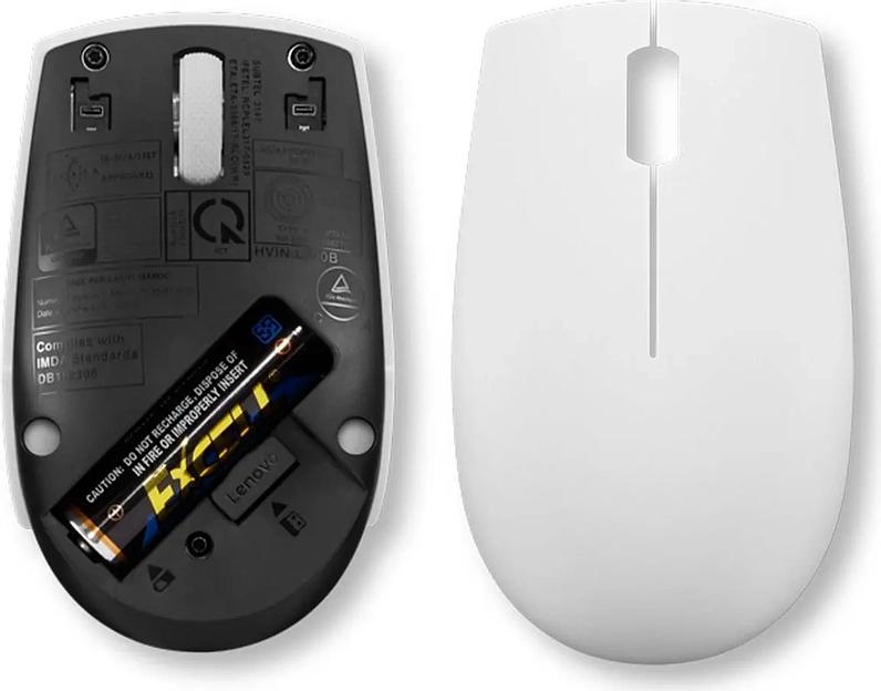 Мышь Lenovo 300 Wireless Compact светло-серый оптическая 1000dpi беспров. (GY51L15677) фото 6