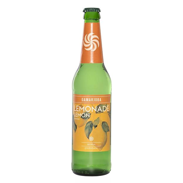 Лимонад «Gamarjoba» лимон 0.45 л ст/б, опт фото 1