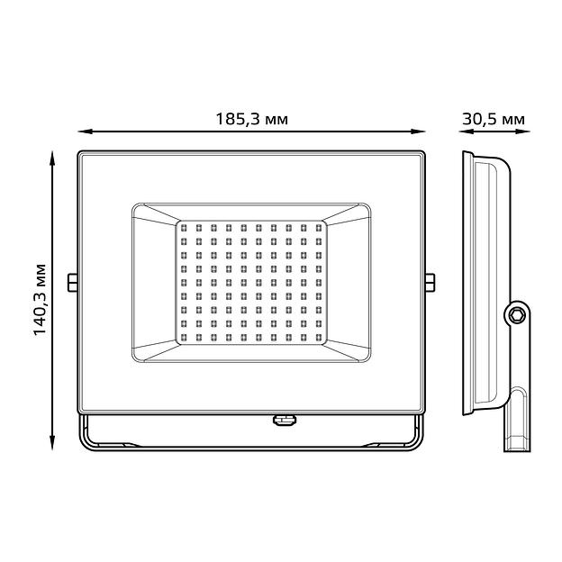 GAUSS 613100350 Прожектор светодиодный LED 50W 3500lm IP65 6500К черный 1/40 фото 6