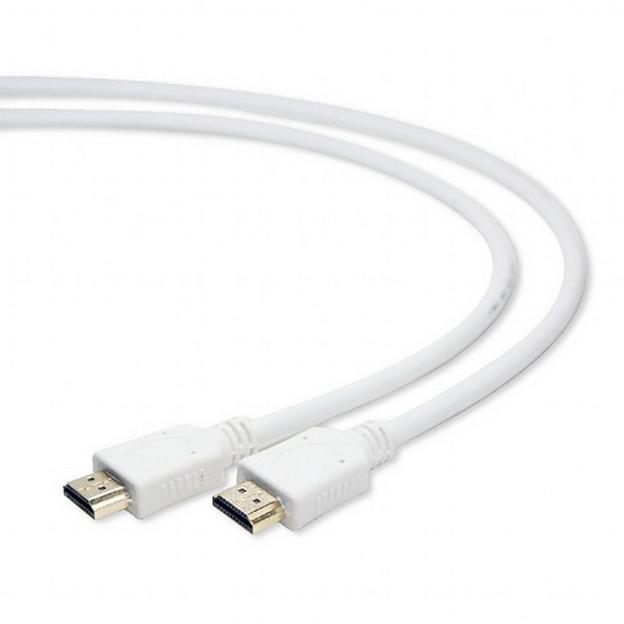 Кабель Cablexpert Кабель HDMI Cablexpert CC-HDMI4-W-10, 3м, v1.4, 19M/19M, белый, позол.разъемы, экран, пакет фото 1