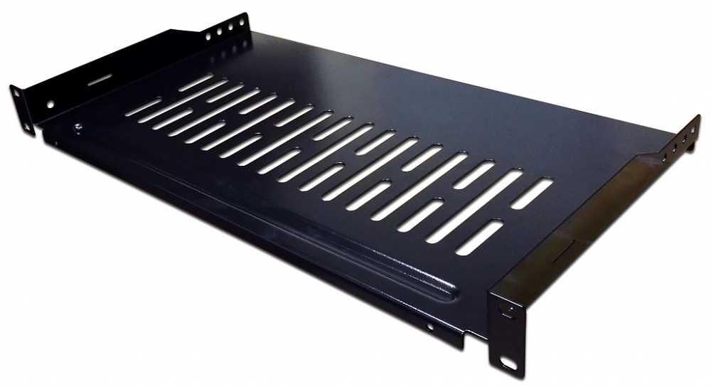 Полка стационарная Lanmaster TWT-CB-SFBF250-1U/18 1U нагр.:18кг. 19" 250мм черный (упак.:1шт) фото 1