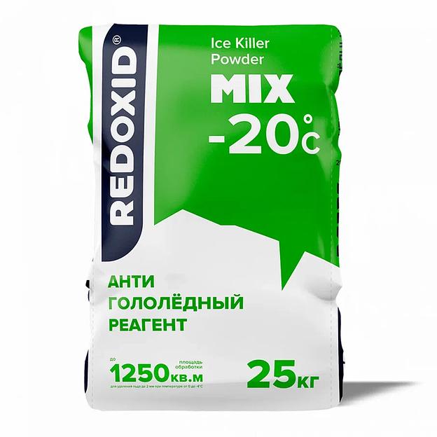 Гранулированный антигололедный реагент на основе соединений натрия и кальция «Ice Killer  Powder Mix» 25 кг ОПТ фото 1