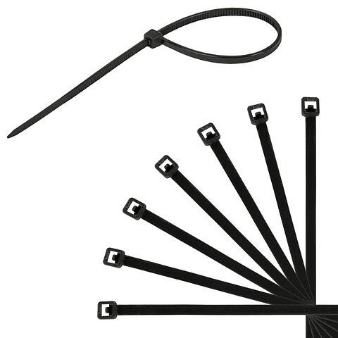 Стяжки (хомуты) нейлоновые сверхпрочные набор 150 шт (2.5×100/150 мм; 3.6×200 мм), чёрные, Sonnen, 607924, опт фото 5