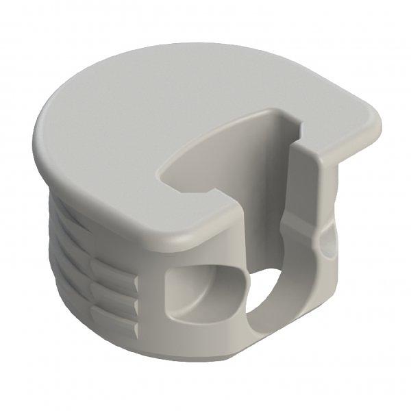 Полкодержатель Raffix d20мм, бежевый + винт d6х7,5мм, саморез фото 1