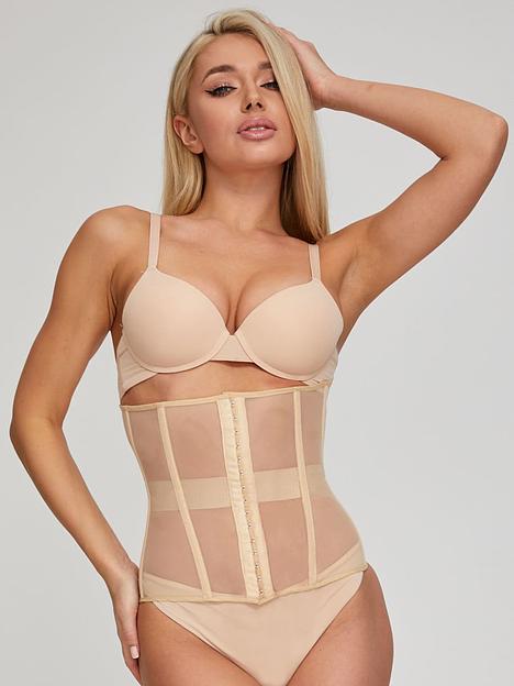 Корсет «Грация М001» на крючках, бежевый ОПТ фото 1