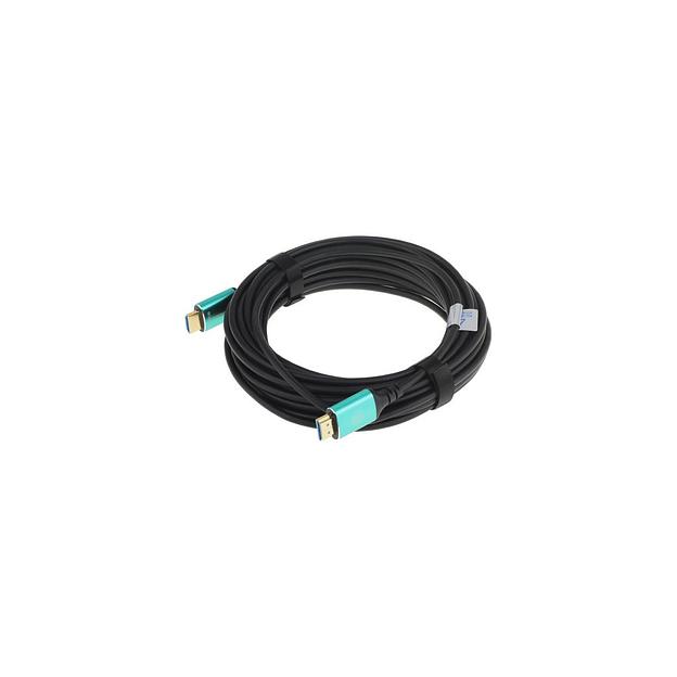 Кабель аудио-видео Cactus CS-HDMI-AOC-2.1-10, HDMI (m) - HDMI (m), ver 2.1, 10м, GOLD, черный фото 1