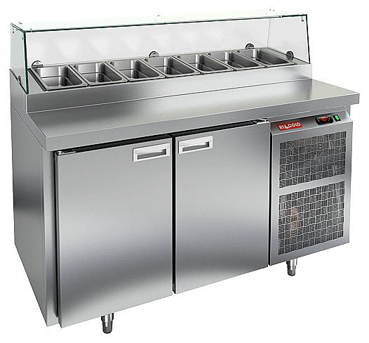 Стол для пиццы Hicold PZ2-11/GN стекло фото 1