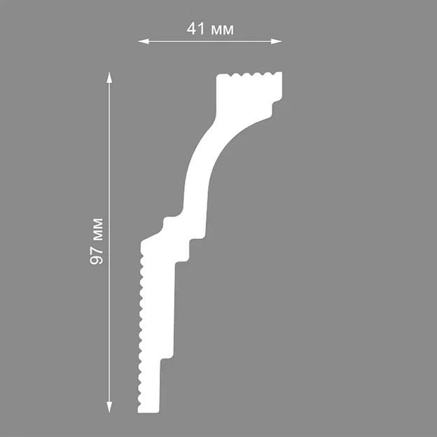 Плинтус потолочный Format 10511E, белый ОПТ фото 2