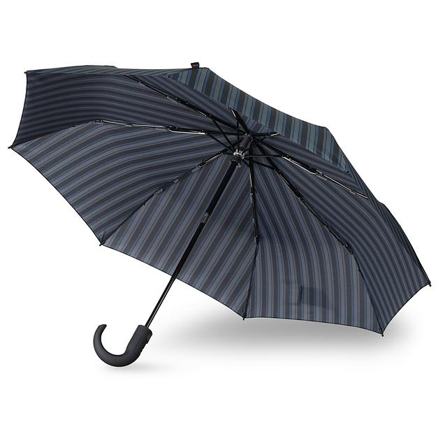 Зонт Knirps автомат T.260 Medium Duomatic Crook Handle 2LINE UP BLACK ECOREPEL 95 3260 8499 фото 3