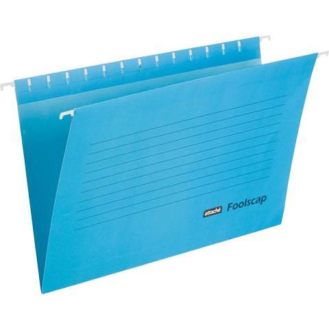 Папка подвесная А4+ (Foolscap), синий, картон 224 г/м2, до 200 л., 5 шт., Attache фото 1