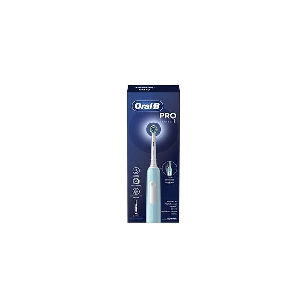 Электрическая зубная щетка Oral-B Cross Action Pro D305.513.3, насадки для щётки: 1 шт, цвет: бирюзовый фото 1