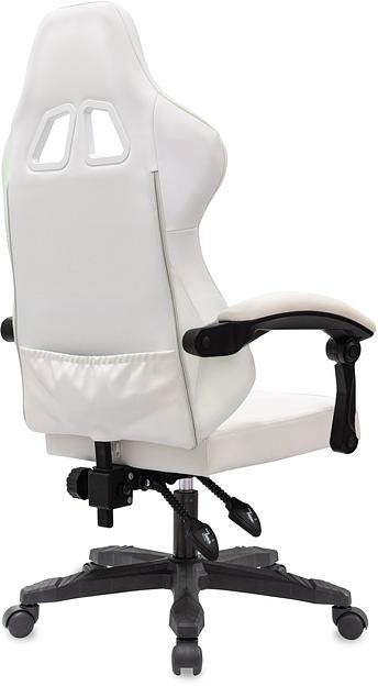 Кресло игровое Knight Wolf RGB белый эко.кожа/сетка крестов. пластик фото 5