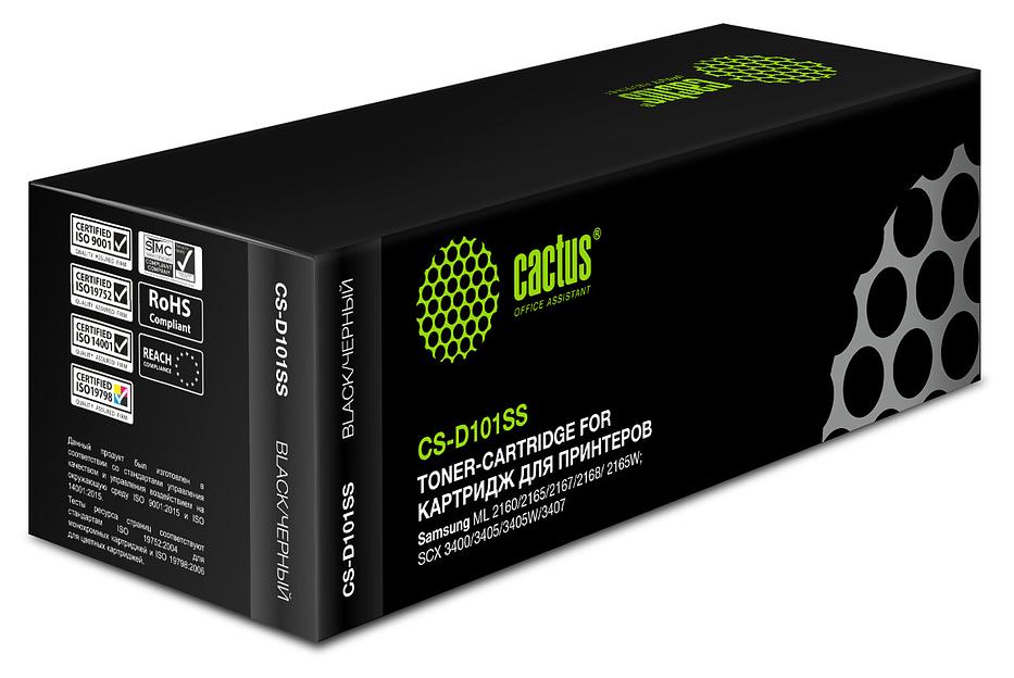 Картридж лазерный Cactus CS-D101SS MLT-D101S черный (1500стр.) для Samsung ML-2160/2165/2167/2168/SCX-3400/3405 фото 2