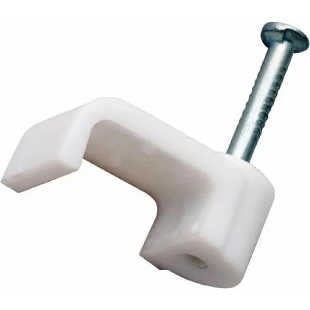 Rexant (07-4205) Крепеж кабеля плоский 5х2 мм, белый (50 шт/уп) фото 1