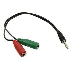 Exegate EX284944RUS Кабель аудио ExeGate ExeGate EX-CCA-417-0.2 (3.5mm Jack M 4pin/3.5mm Jack F Stereo+ 3.5mm Jack F микрофон, 0,2м) фото 1