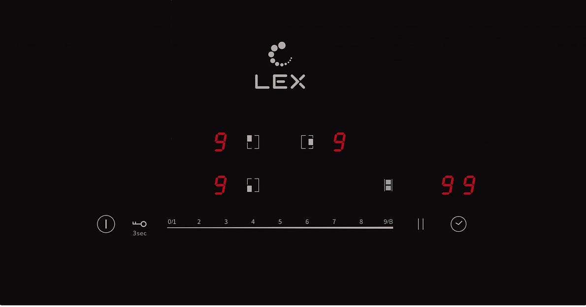 Индукционная варочная поверхность Lex EVI 631A BL черный фото 3