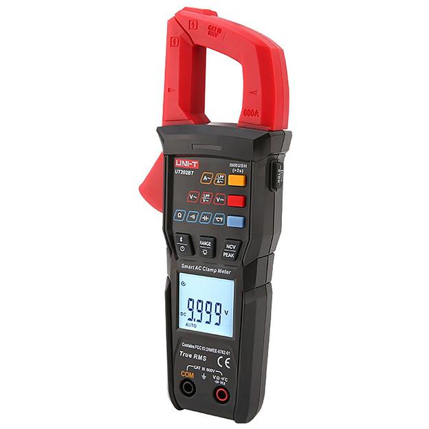 Напряжение постоянного/переменного тока (600 В); Токоизмерительные клещи UT202BT постоянный/переменный ток (600А); Сопротивление (100 МОм); Частота (1000 Гц); Емкость (100мФ); Температура (1000 ℃); Bluetooth фото 3