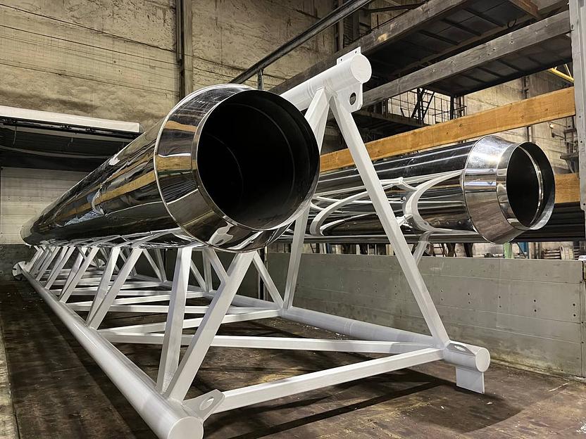 Дымовая труба с двумя газоотводящими стволами 10 м ДУ 350 мм фото 1