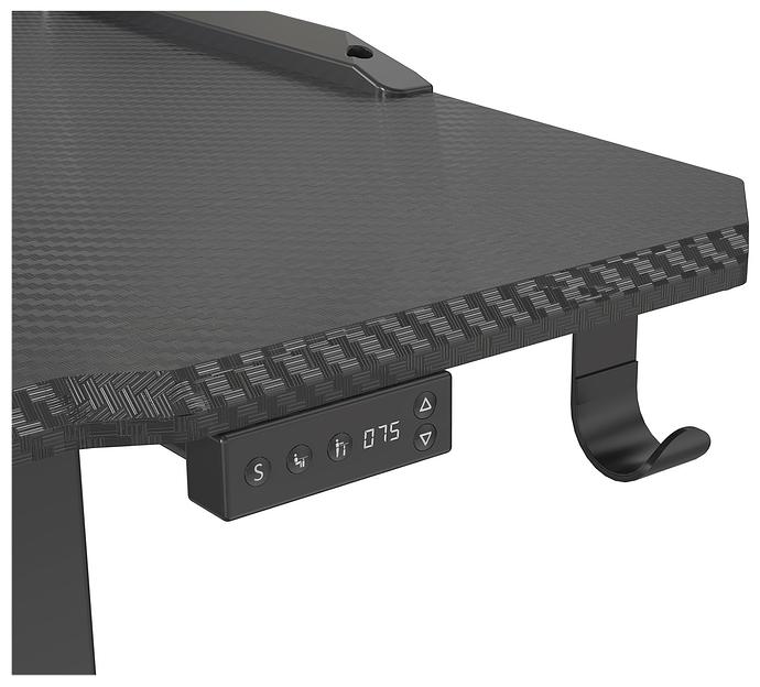 Стол Cactus CS-ED-GBK столешница МДФ карбон каркас черный фото 6