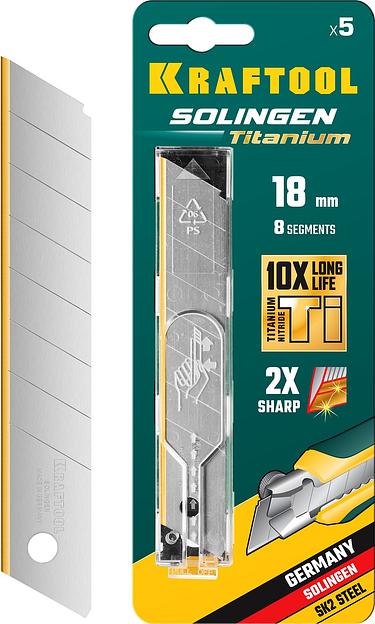 KRAFTOOL 18 мм, 5 шт, сегментированные лезвия (09605-TIN-18-S5) фото 1