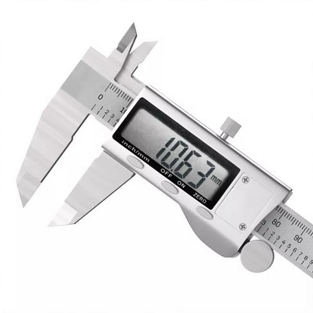 Измерительный и разметочный инструмент Deli Электронный штангенциркуль Deli DL91150 150мм, метрическая/дюймовая конвертация, нержавеющая сталь, 3 кнопочное управление, светодиодный дисплей, 1,5В SR44. фото 2