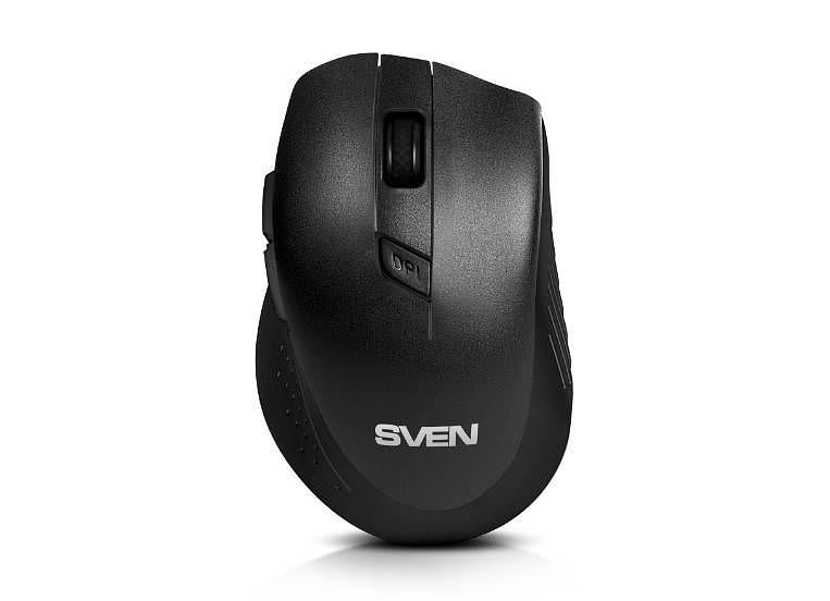 Беспроводная мышь Sven RX-425W чёрная (5+1кл. 800-1600DPI, блист) фото 1