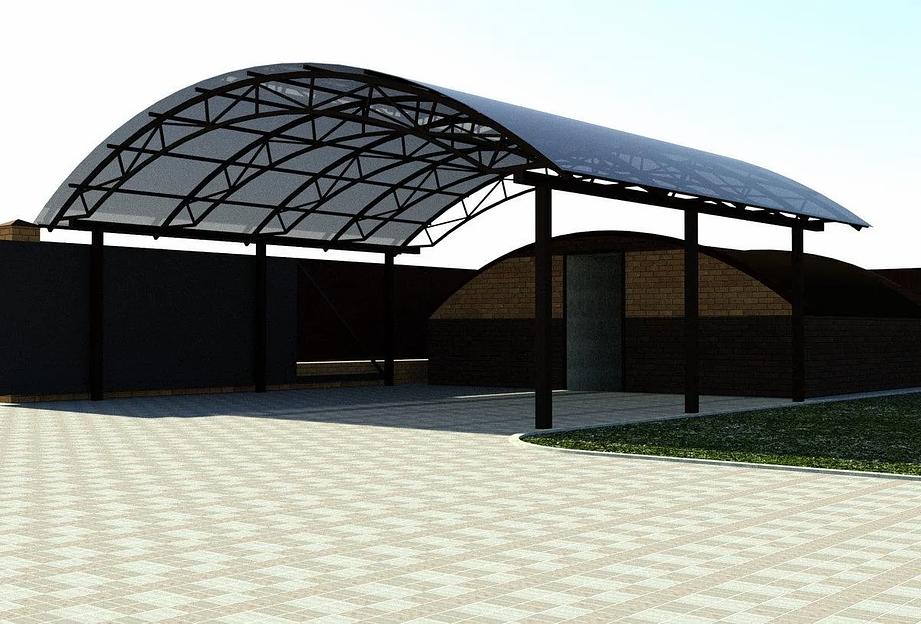 Навесы и козырьки на заказ фото 6