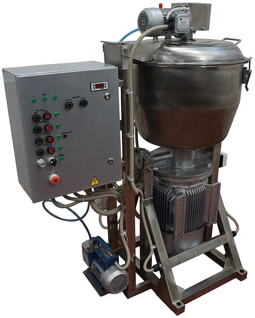 Куттер (вакуумный, регулируемый, с механизированными мешалкой и выгрузкой) ИПКС-032-80Р(Н) фото 1