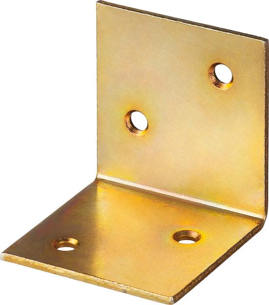 ЗУБР УМШ-2.0, 40 x 40 x 40 x 2 мм, желтый цинк, широкий мебельный уголок (31033-40) фото 1