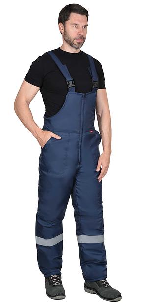 Костюм «Сириус-Рост-Норд» зимний куртка и полукомбинезон, синий с васильковым ОПТ фото 3