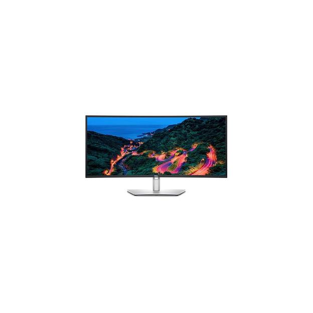 34" Монитор Dell UltraSharp U3423WE, 3440x1440, IPS, 2хHDMI, 1хDP, изогнутый, черный и серебристый фото 1